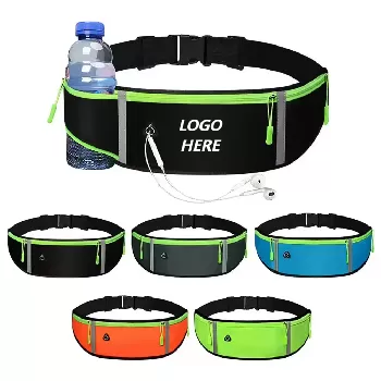 Running Belt Waist Fanny Pack Bag with Bottle Holder