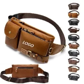 Genuine Leather And Slim With Adjustable Waistband Bag