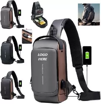 Technology USB Portable Outdoor Men's Cross-body Chest Bag